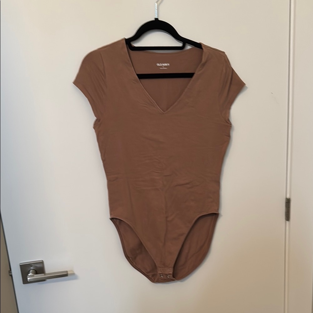 Old Navy Brown V-Neck Bodysuit